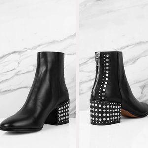 Dolce Vita Black Studded Mazey Ankle Booties
